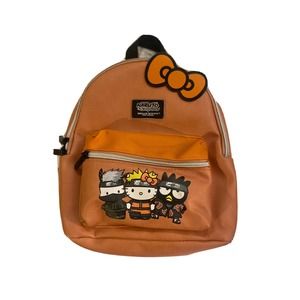 Sanrio Hello Kitty x Naruto Shippuden Mini Backpack Purse Orange